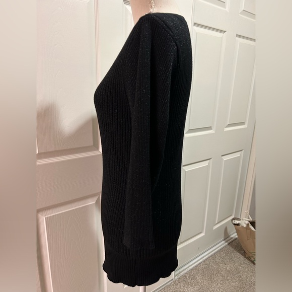 Lane Bryant Ribbed 3/4 sleeve sweater with silver sparkles. SZ 18, NWOT - Picture 4 of 8